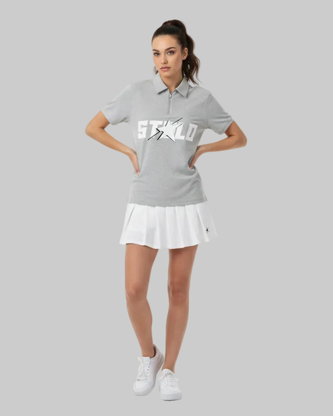 Stolo Clothing Co STARCHILD Quarter-Zip Cotton Polo Tee