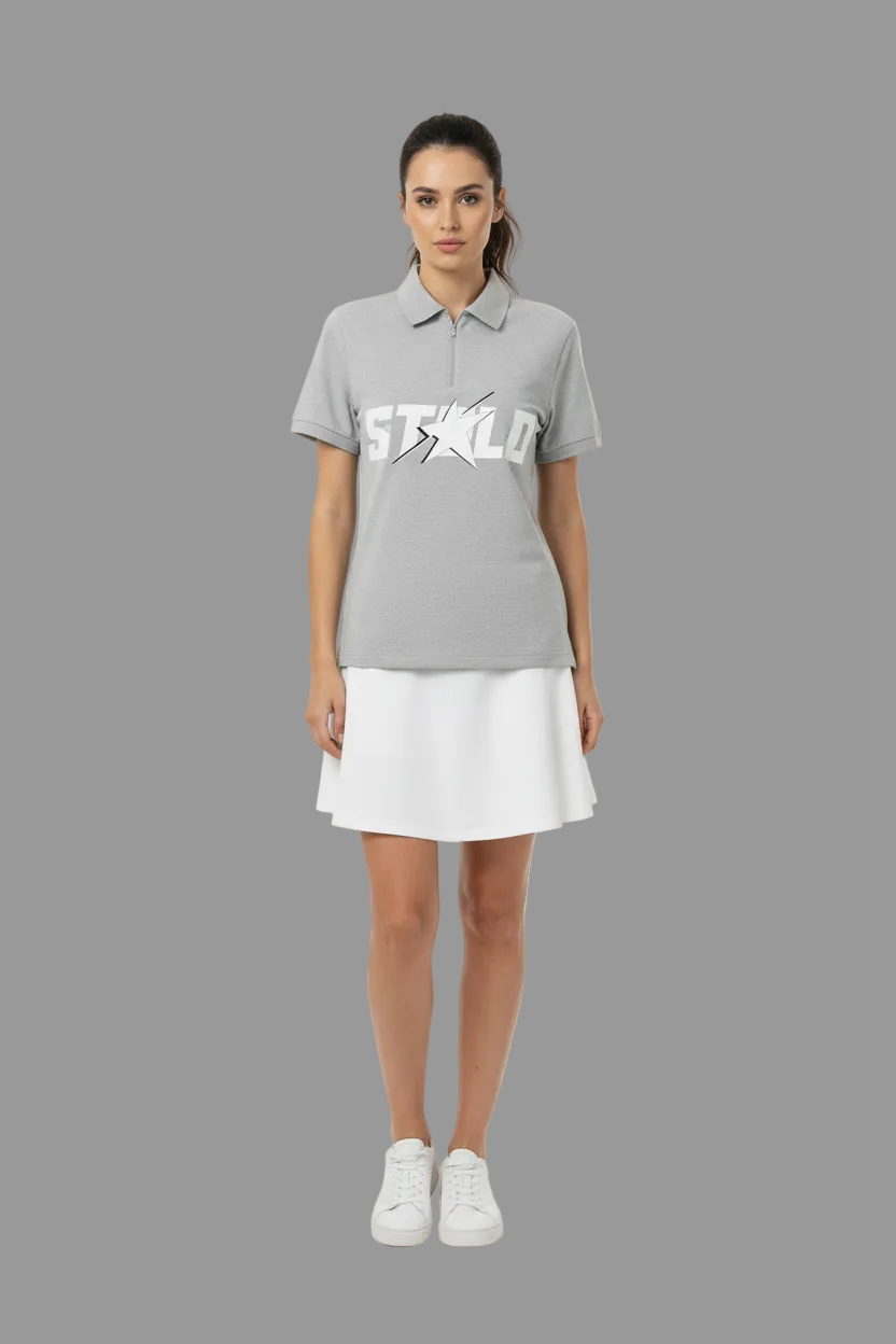 Stolo Clothing Co STARCHILD Quarter-Zip Cotton Polo Tee