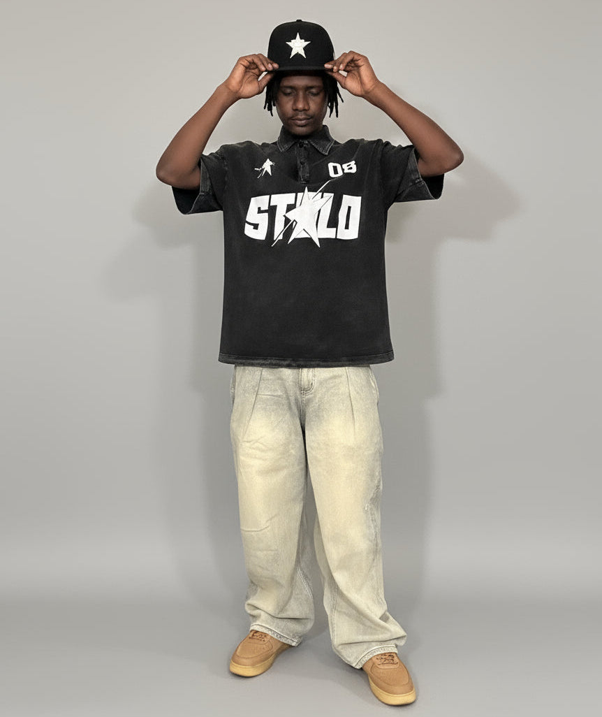 Stolo Clothing Co STARCHILD 08 Heavyweight Snow-Washed Polo Tee