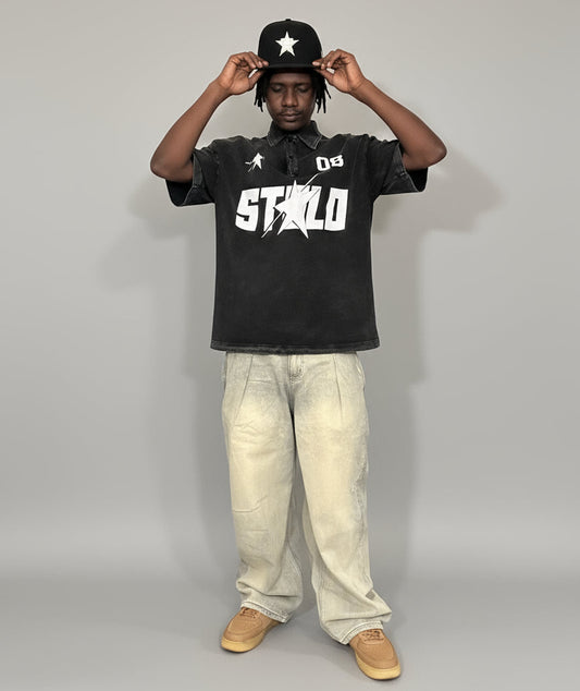 Stolo Clothing Co STARCHILD 08 Heavyweight Snow-Washed Polo Tee