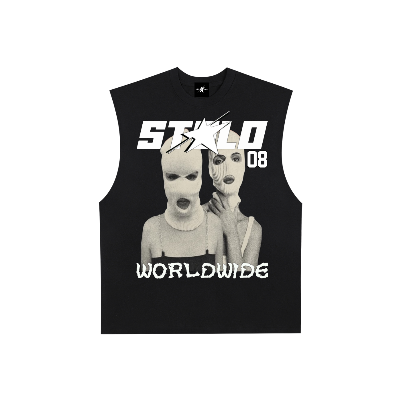 Stolo Clothing Co SKIED UP 2026 Raw Edge Cotton Tank Top Tee