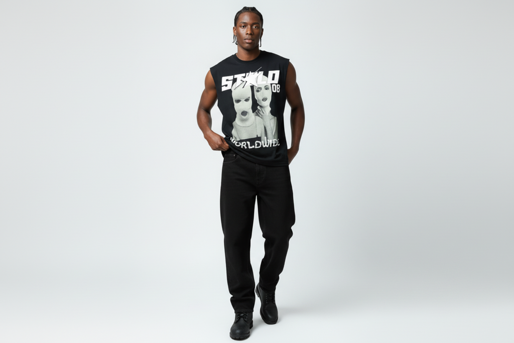 Stolo Clothing Co SKIED UP 2026 Raw Edge Cotton Tank Top Tee