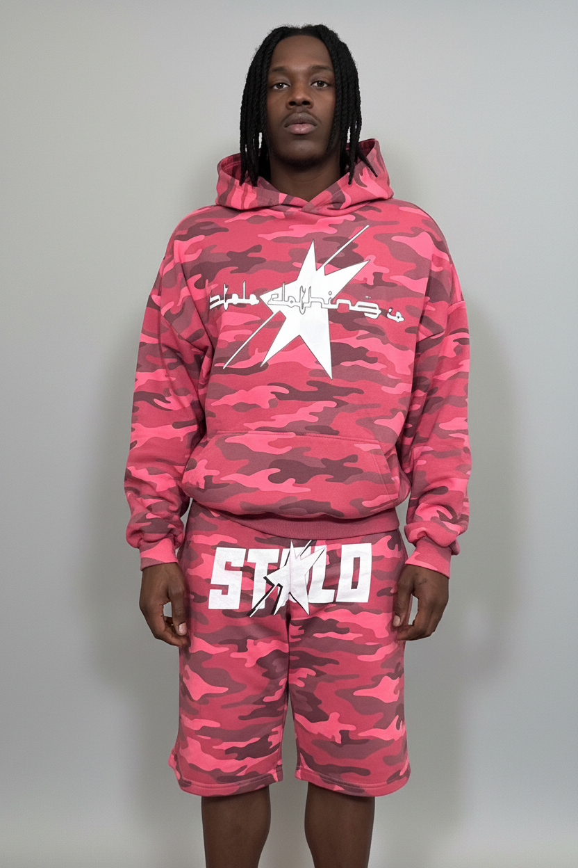 Stolo Clothing Co LOGO ROSE CAMO Heavyweight Hoodie (420 GSM)