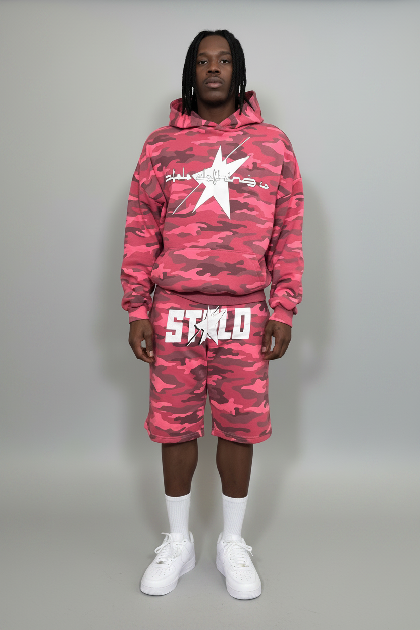 Stolo Clothing Co LOGO ROSE CAMO Heavyweight Hoodie (420 GSM)