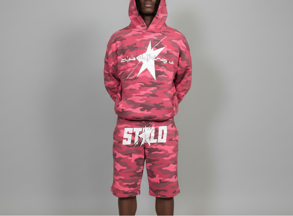 Stolo Clothing Co LOGO ROSE CAMO Heavyweight Hoodie (420 GSM)