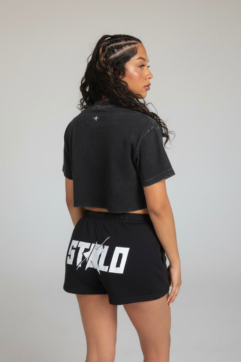 Stolo Clothing Co STARCHILD Washed Loose-Fit Heavyweight Cropped Tee (230 GSM)