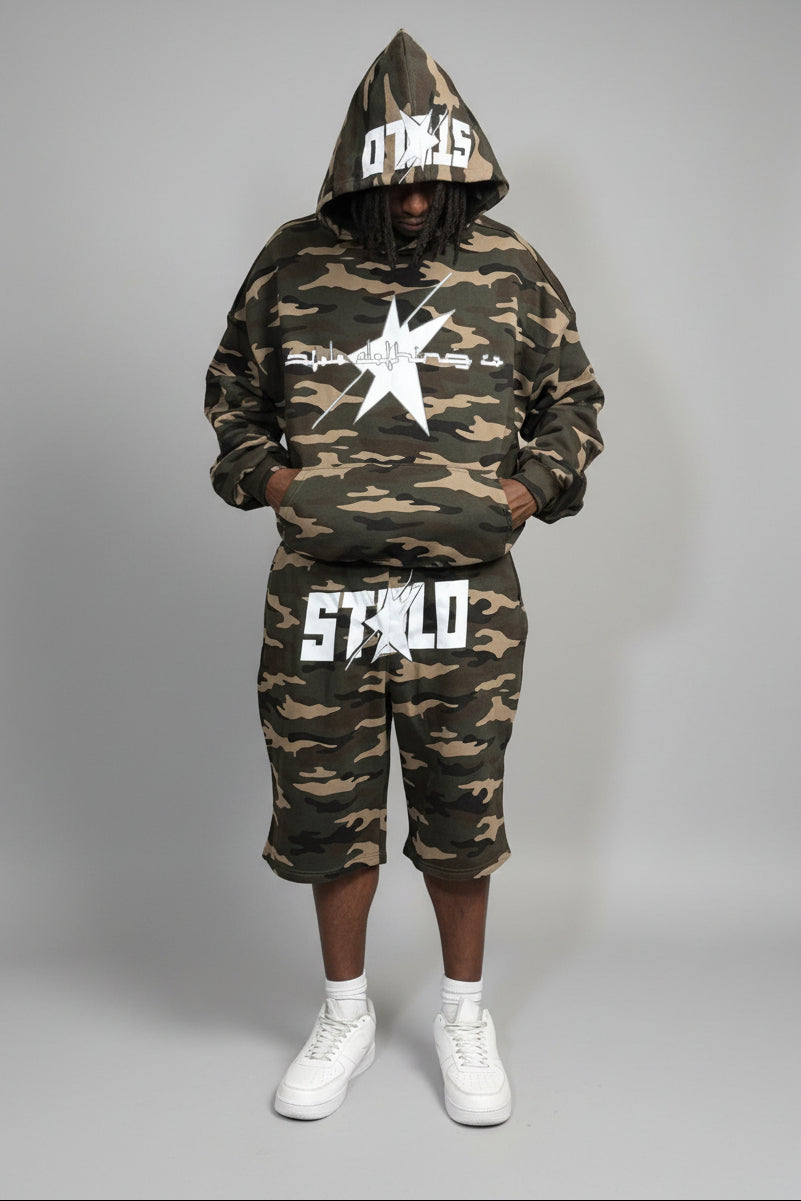 Stolo Clothing Co LOGO ARMY CAMO Heavyweight Hoodie (420 GSM)