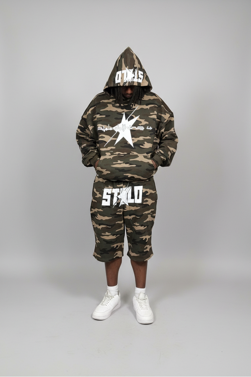 Stolo Clothing Co LOGO ARMY CAMO Heavyweight Hoodie (420 GSM)