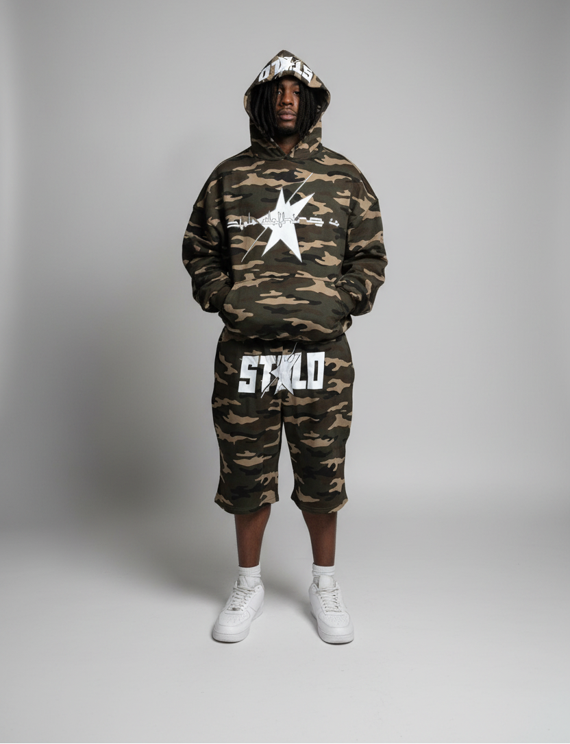 Stolo Clothing Co LOGO ARMY CAMO Heavyweight Hoodie (420 GSM)