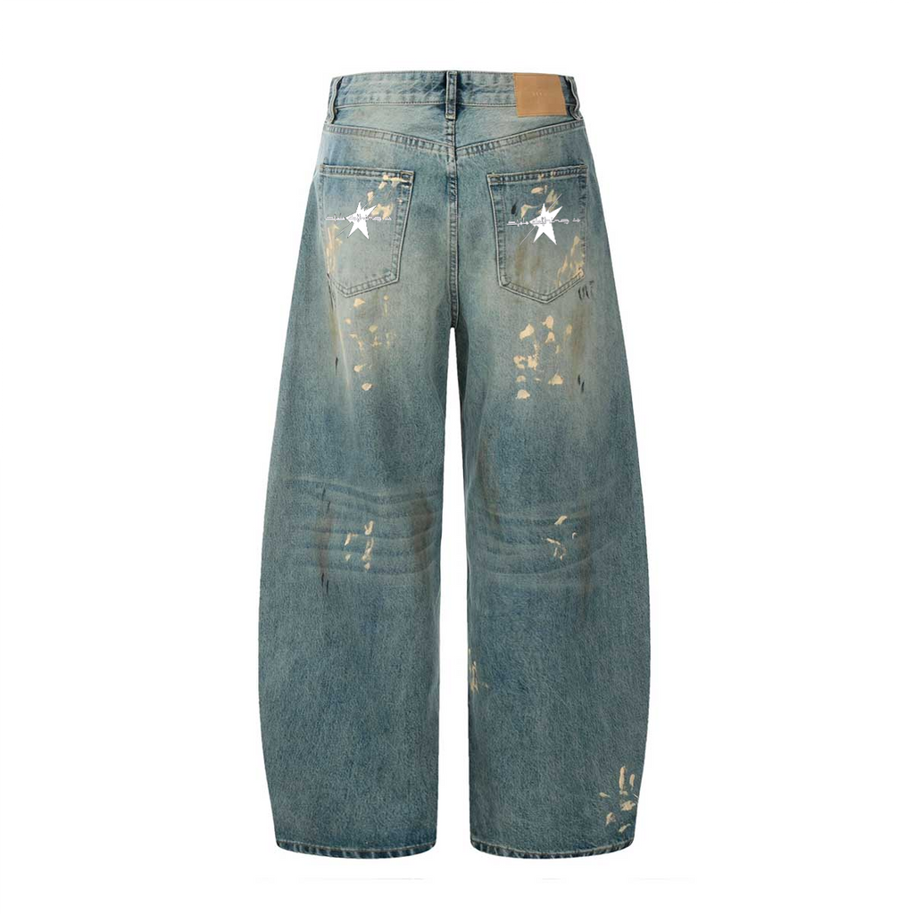 Stolo Clothing Co Essentials Unisex Hand-Painted Baggy Jeans