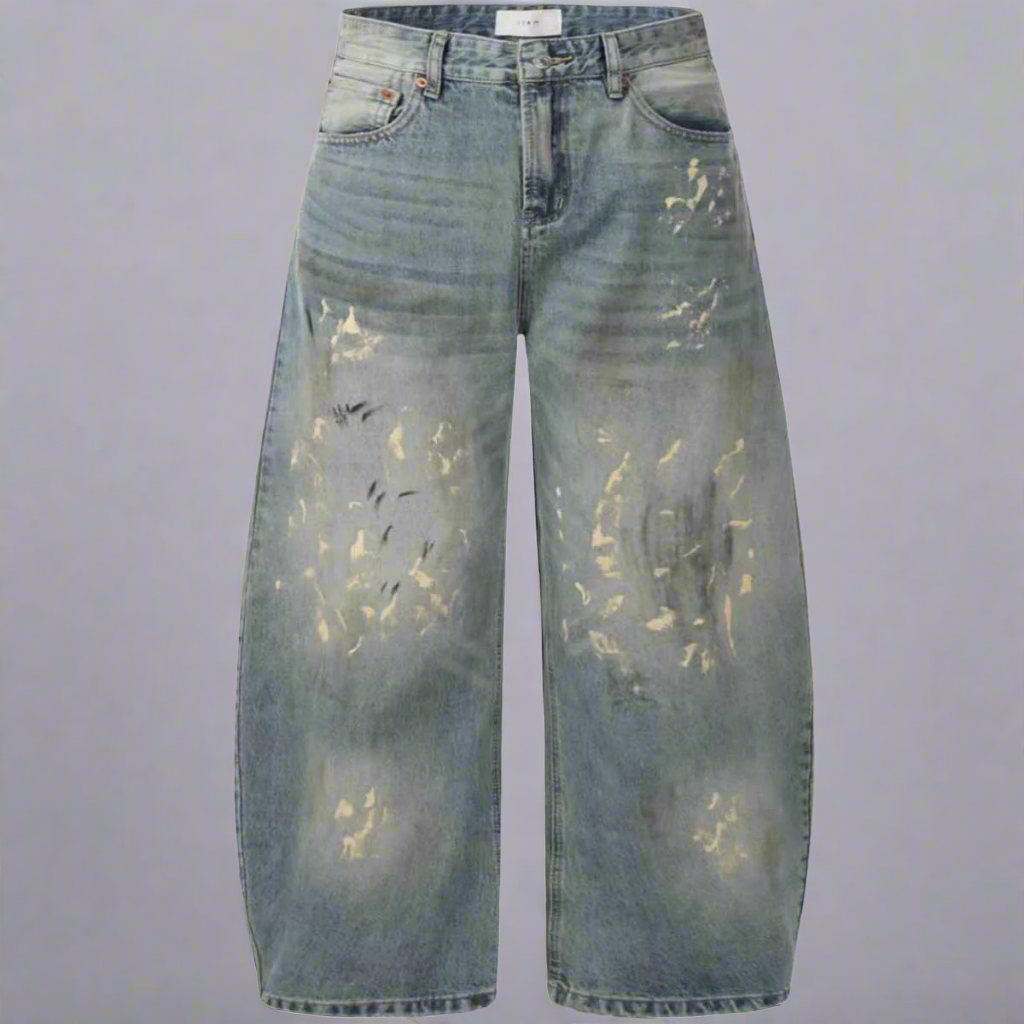 Stolo Clothing Co Essentials Unisex Hand-Painted Baggy Jeans