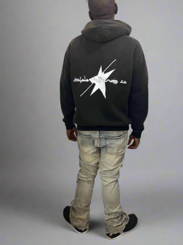 Stolo Clothing Co Rich Off Risk Monkey Washed Dyed Fleece Hoodie