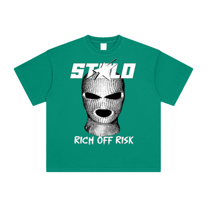 rich off risk,stolo clothing co,vintange washed,baggy,boxy,crop,t-shirt,tee