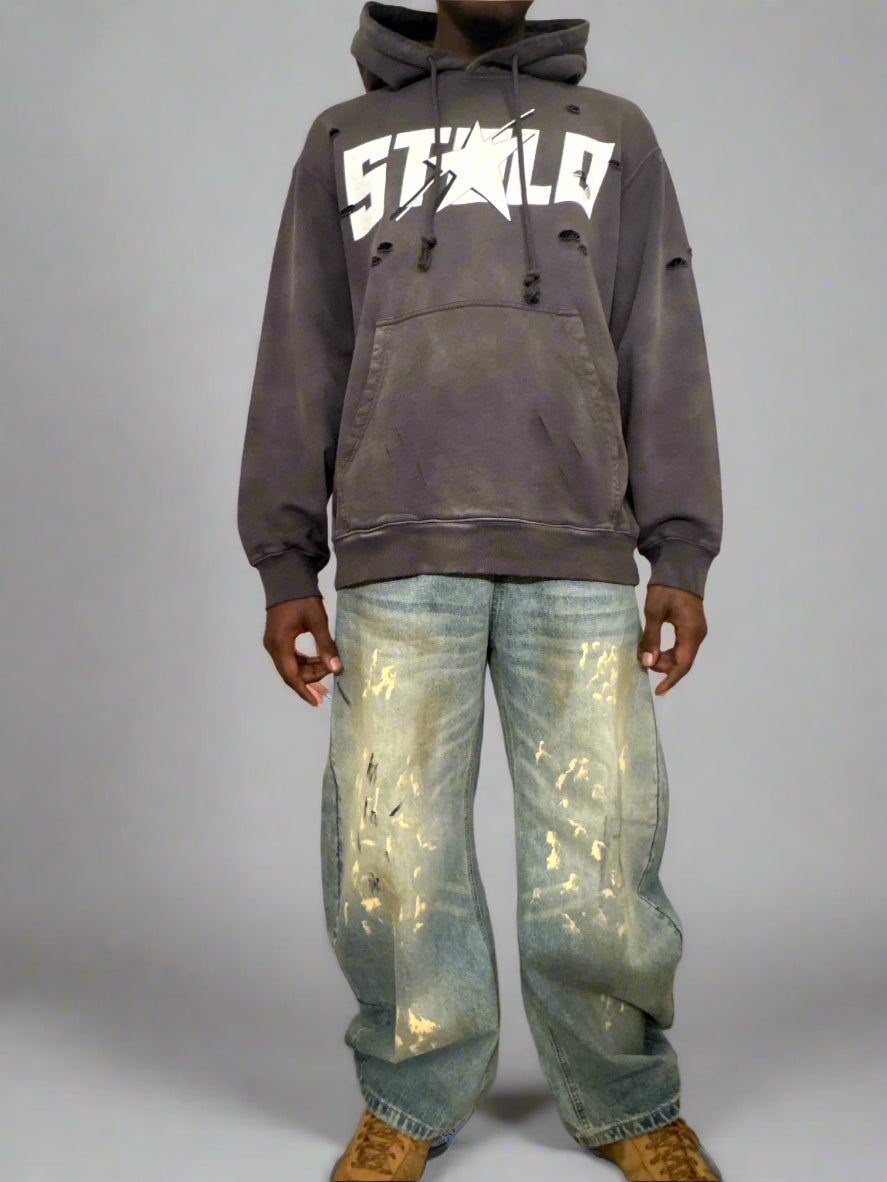 Stolo Clothing Co Essentials Unisex Hand-Painted Baggy Jeans