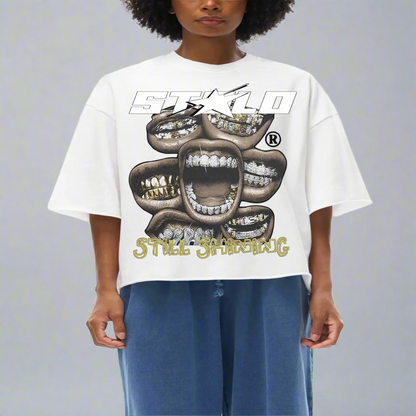 Limited Editon Stolo Clothing Co STILL SHINING French Terry Raw Edge Tee