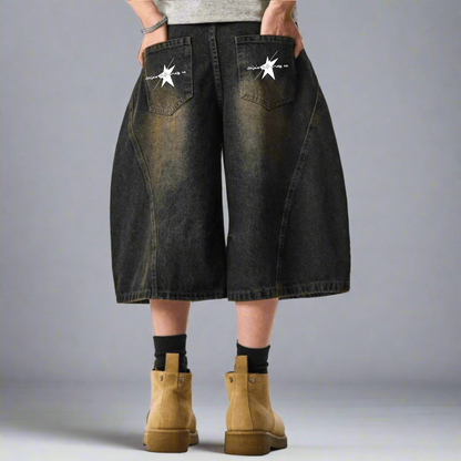 Stolo Clothing Co STARCHILD Unisex Wide-Leg Curved Blade Denim Shorts (JORTS)