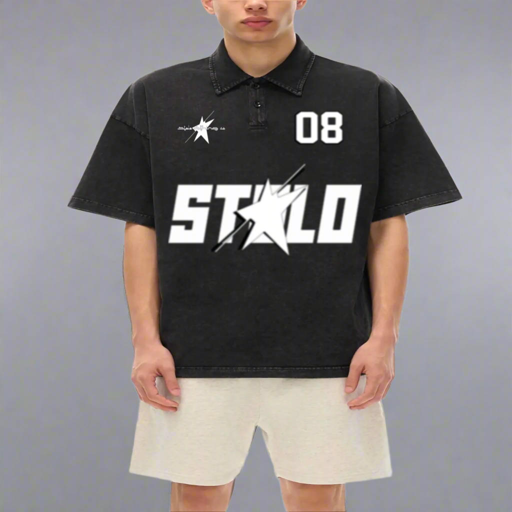 Stolo Clothing Co STARCHILD 08 Heavyweight Snow-Washed Polo Tee
