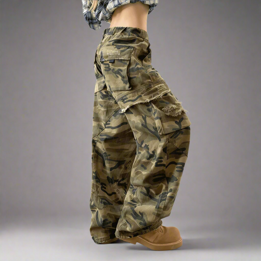 Stolo Clothing Co Essential Unisex Camouflage Baggy Jeans