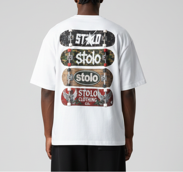 Stolo Clothing Co STOLO SKATE Oversized Drop Shoulder Tee