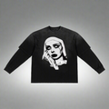 Stolo Clothing Co EVIL NUN Sun Faded Hand-Frayed Double Layered Tee
