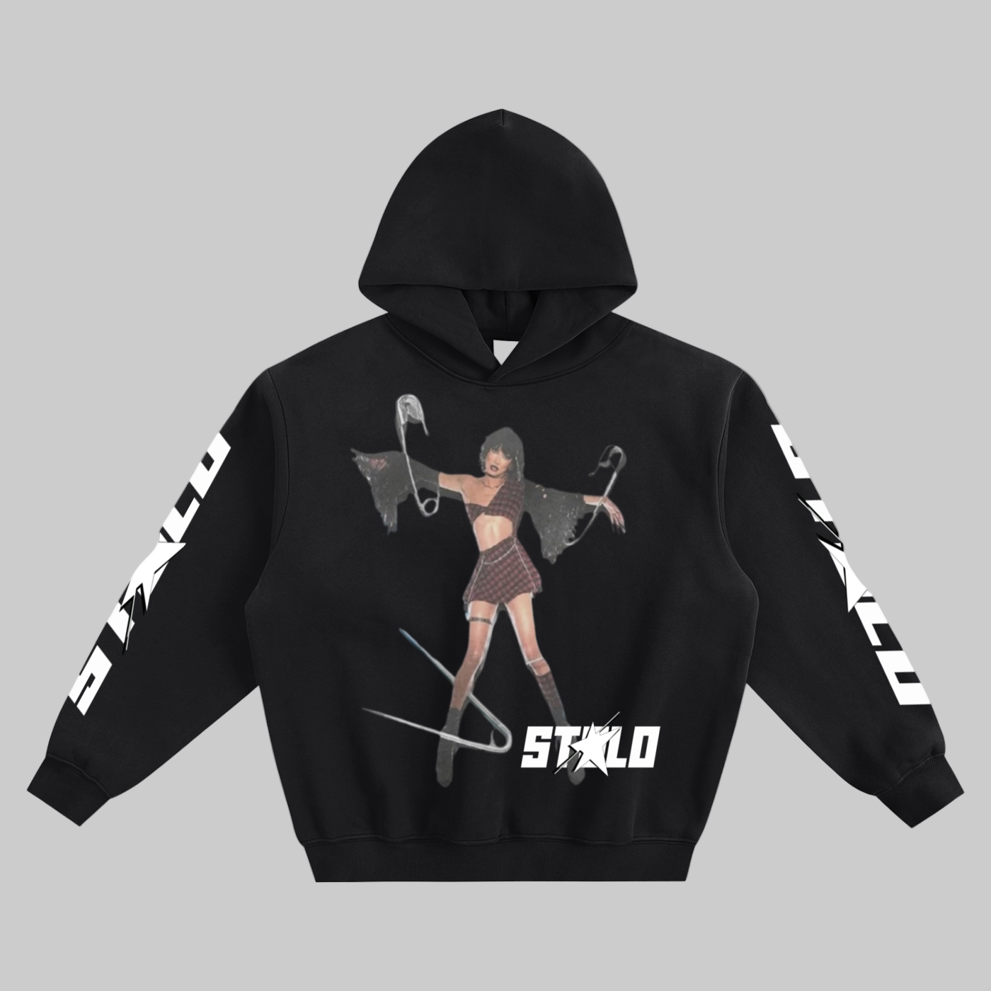 Stolo Clothing Co PAIN PIN Fleeced Oversized Boxy Hoodie