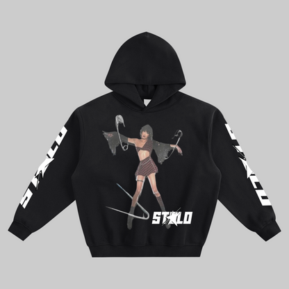Stolo Clothing Co PAIN PIN Fleeced Oversized Boxy Hoodie