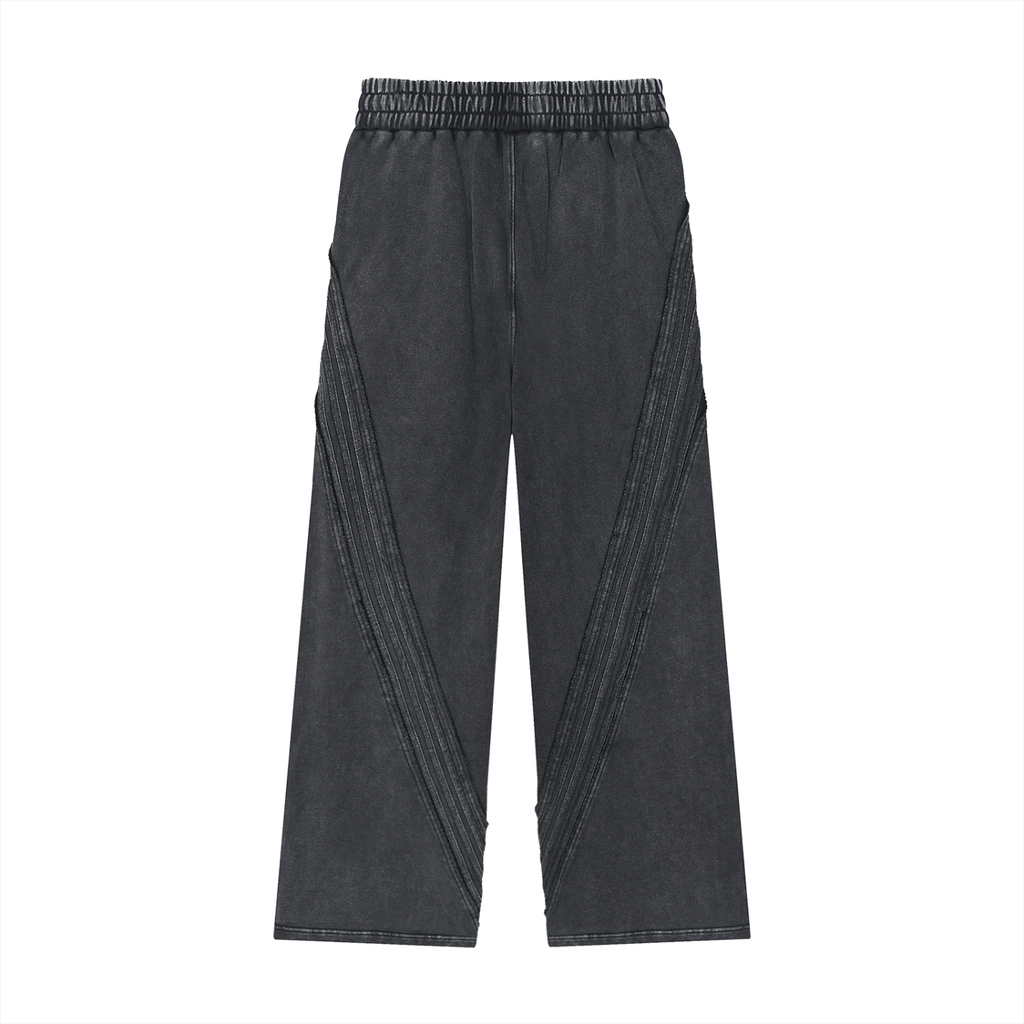 Stolo Clothing Co PROJECT 08 Snow Washed Tape Raw Edge Sweatpants