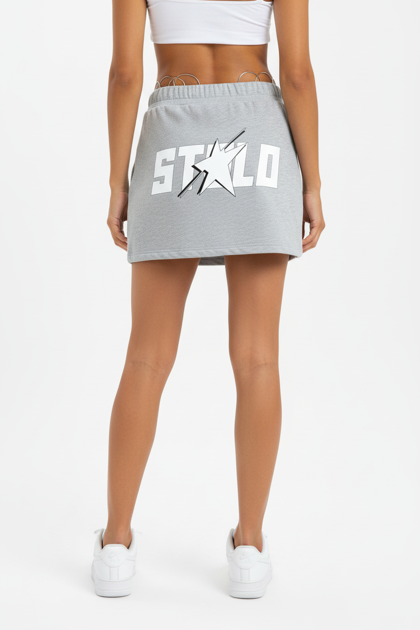 Stolo Clothing Co STARCHILD Back Print Hip Huggin Drawstring Skirt
