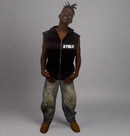Stolo Clothing Co STARCHILD Vintage Washed Sleeveless Zip Up Hoodie