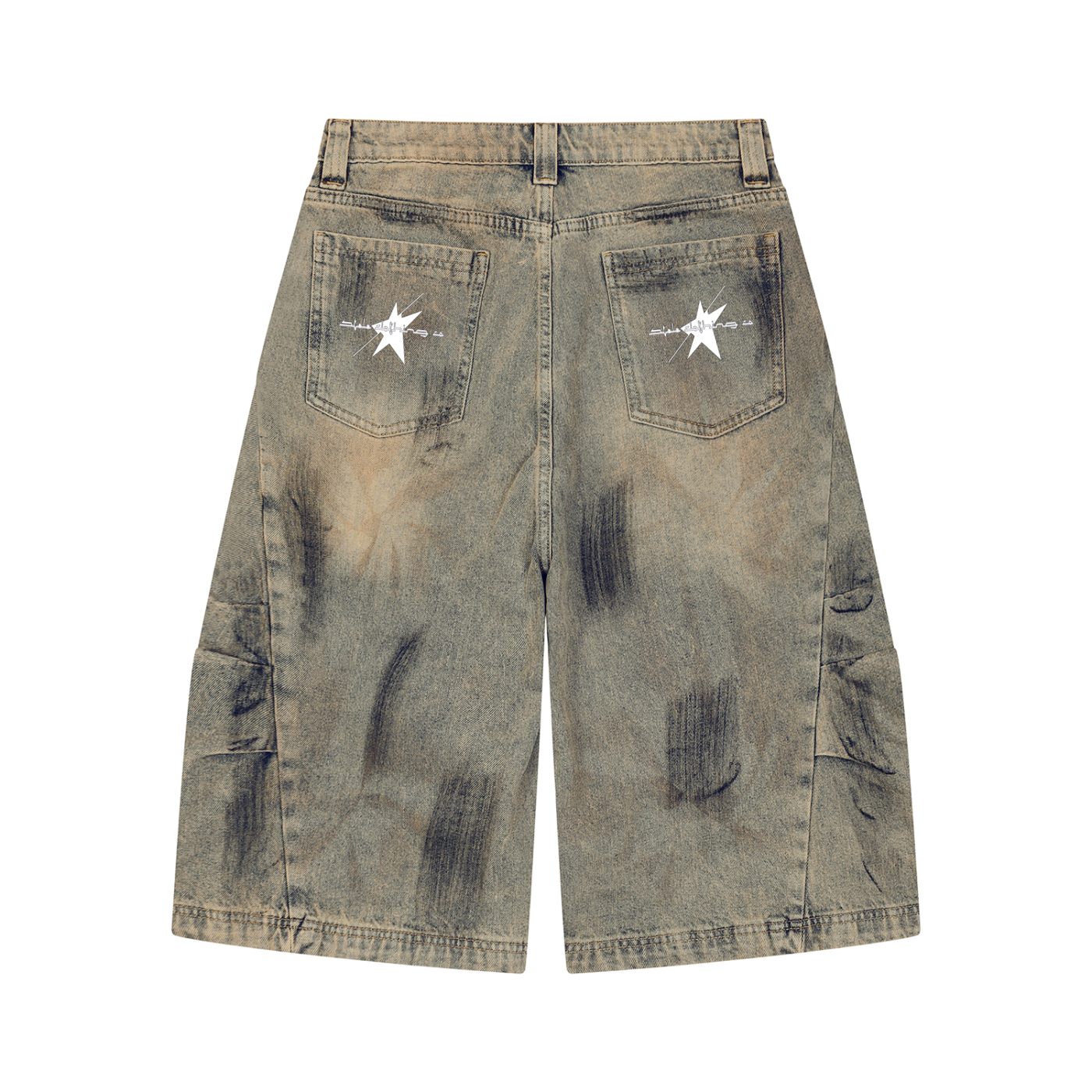 Stolo Clothing Co 224 Archive Wash Curve Blade Denim Shorts (JORTS)