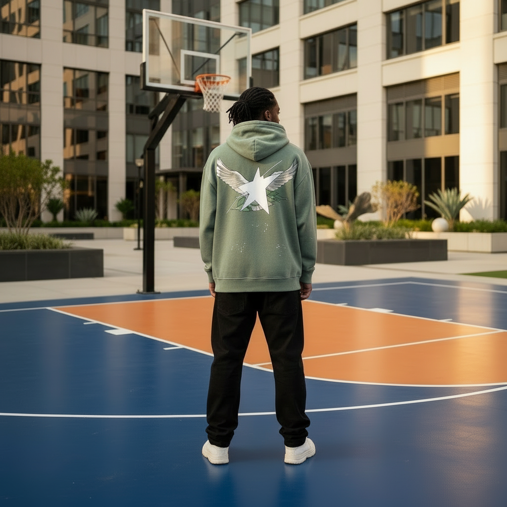 Limited Edition Stolo Clothing Co Birdies Vintage Washed Frayed Fleece Hoodie