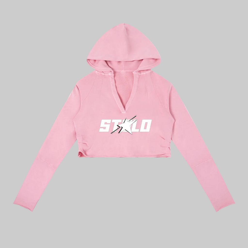 Stolo Clothing Co STARCHILD Vintage Washed Raw Edge Cropped Hoodie