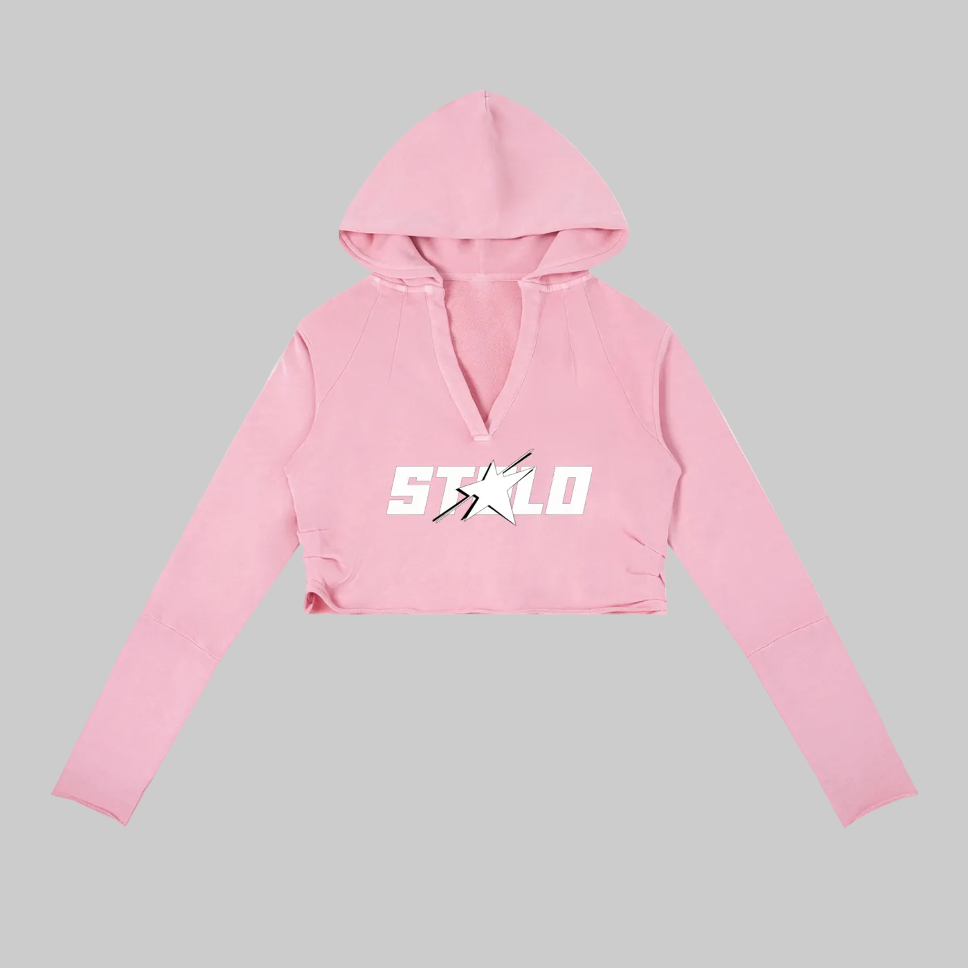 Stolo Clothing Co STARCHILD Vintage Washed Raw Edge Cropped Hoodie