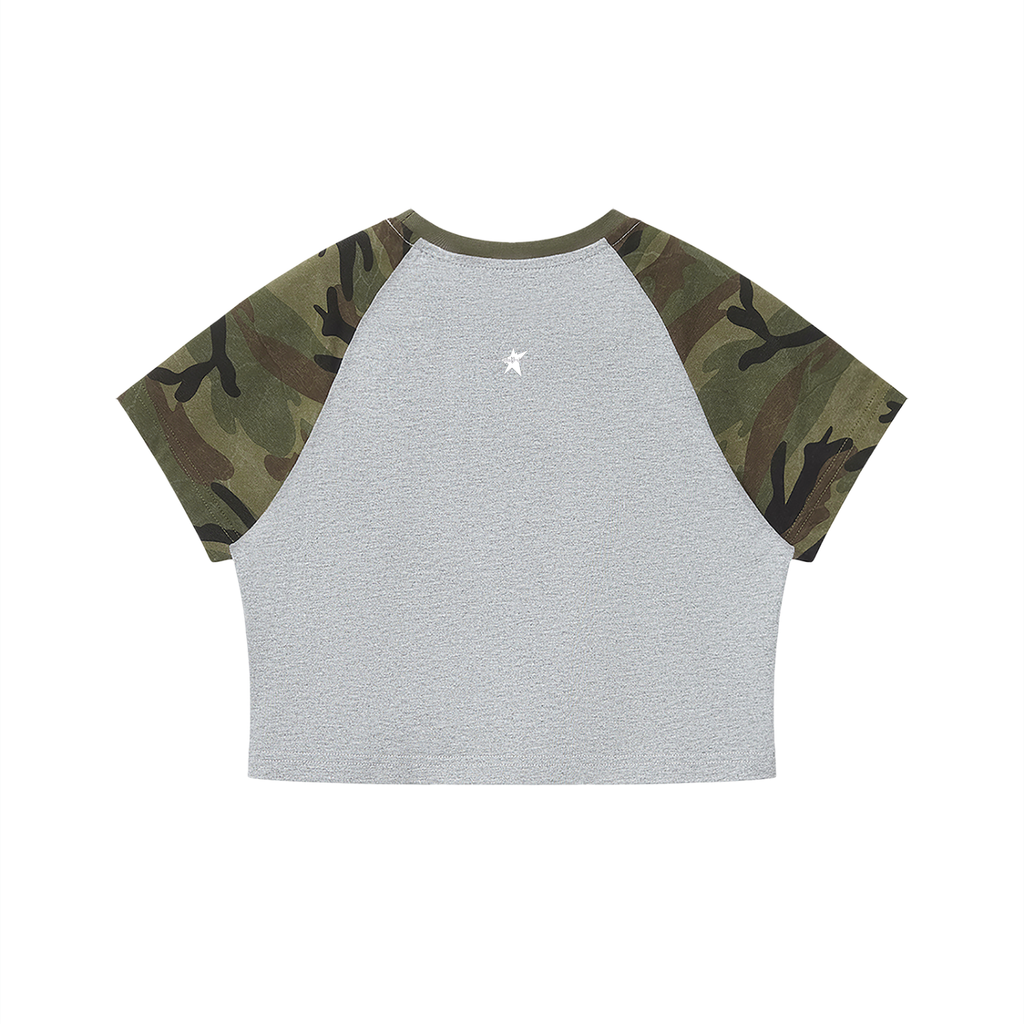 Stolo Clothing Co Logo Cropped Half Camo Crop Tee for Women