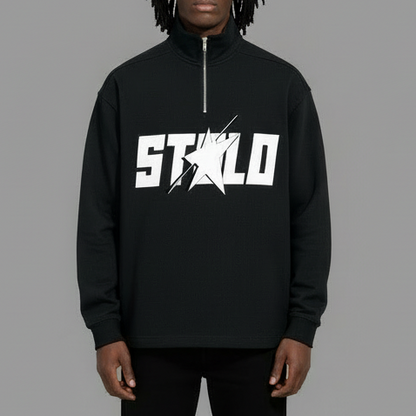 Stolo Clothing Co STARCHILD Classic Quater-Zip Fleece Long Sleeve Tee