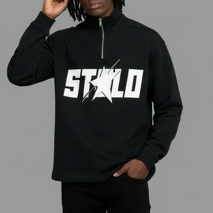 Stolo Clothing Co STARCHILD Classic Quater-Zip Fleece Long Sleeve Tee