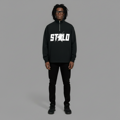 Stolo Clothing Co STARCHILD Classic Quater-Zip Fleece Long Sleeve Tee