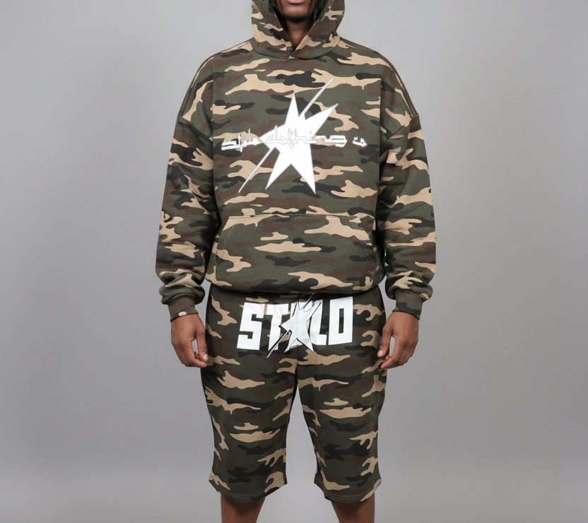 Stolo Clothing Co LOGO ARMY CAMO Heavyweight Hoodie (420 GSM)