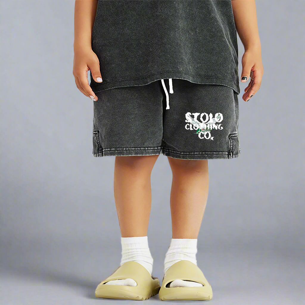 Stolo Clothing Co Kid's Birdies Snow Washed Shorts