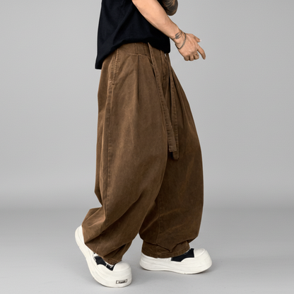 Stolo Clothing Co LOGO Unisex Baggy Brown Curve Blade Denim Jeans