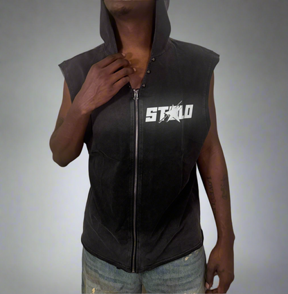 Stolo Clothing Co STARCHILD Vintage Washed Sleeveless Zip Up Hoodie