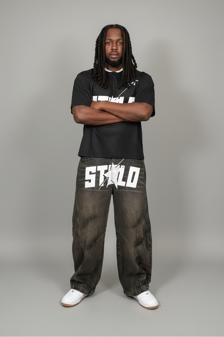 Stolo Clothing Co STARCHILD REBORN Striped Boxy Polo Tee