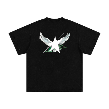 Limited Edition Stolo Clothing Co Birdies Heavyweight Snow Washed Hand-Frayed Tee