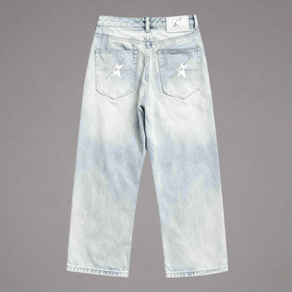 Stolo Clothing Co Essential Baggy Faded Blue Denim Jeans