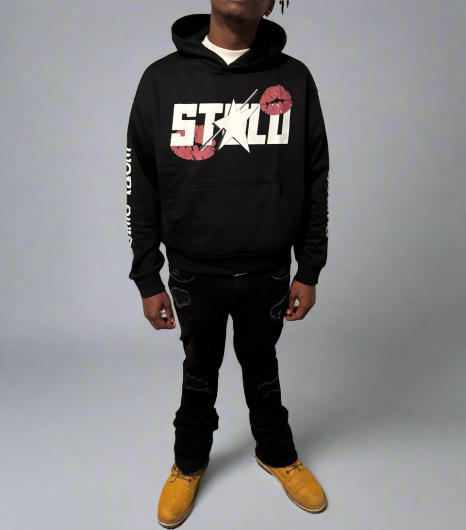 Stolo Clothing Co LUV U X WORLDWIDE Heavyweight Cropped Hoodie