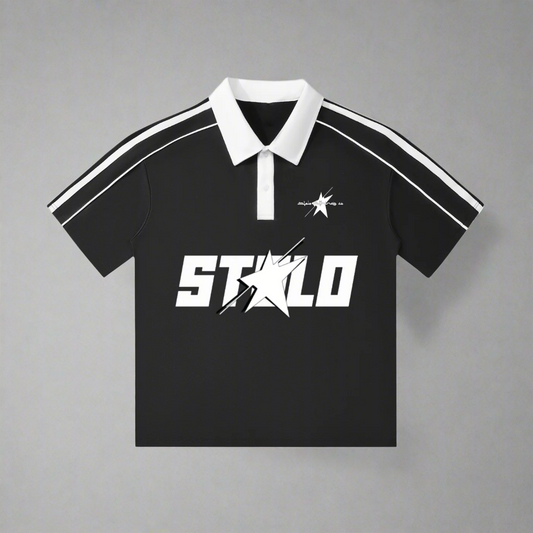 Stolo Clothing Co STARCHILD Contrast Collar Short-Sleeve Polo Tee Shirt