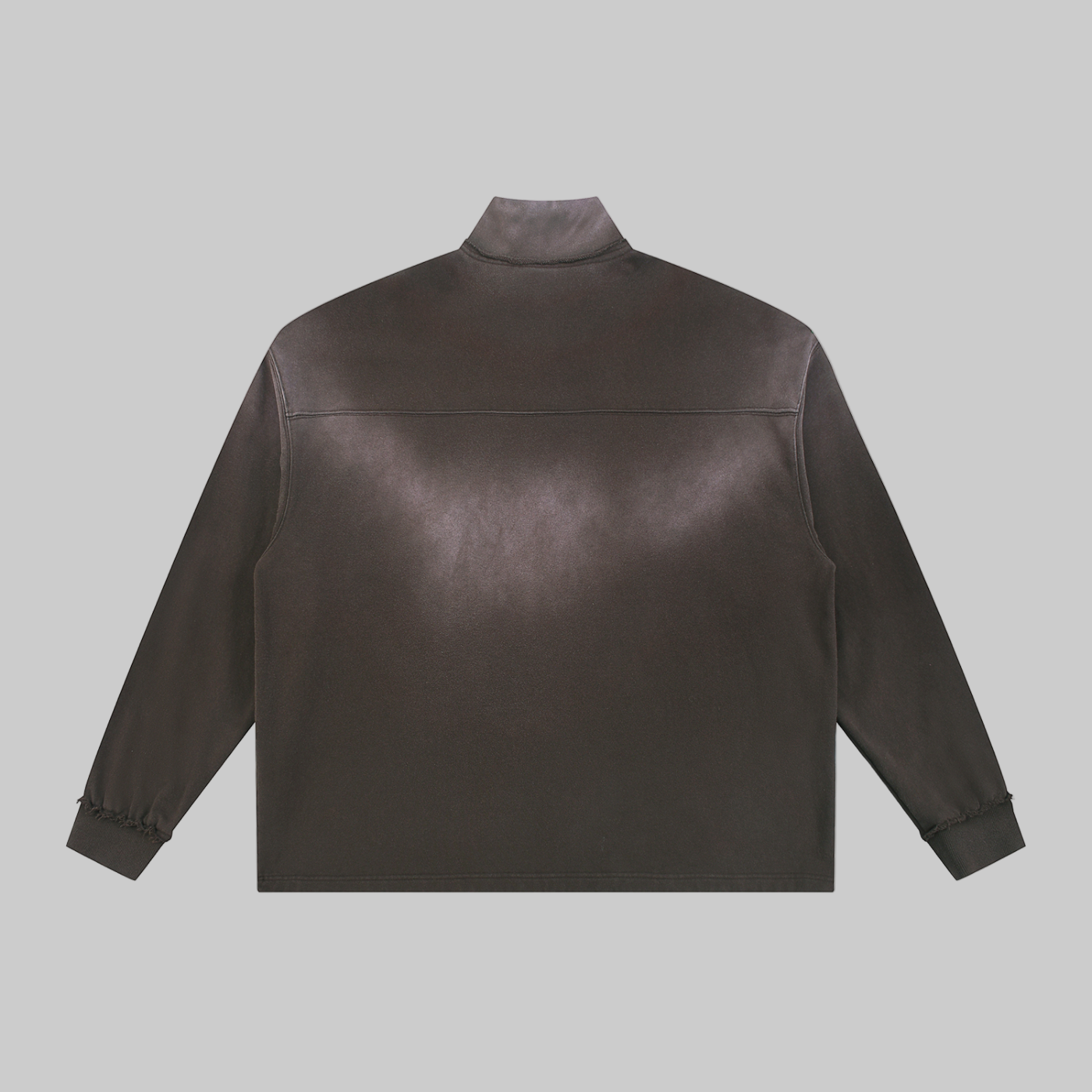 Stolo Clothing Co LOGO Sun Fade Raw Edge Quarter-Zip Sweatshirt