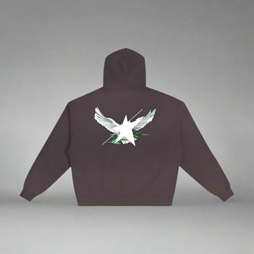 Limited Edition Stolo Clothing Co Birdies Hand-Frayed Pure Cotton Double Zip Up Hoodie