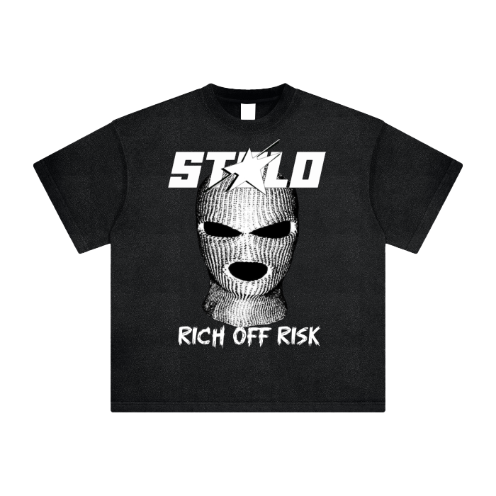 rich off risk,stolo clothing co,vintange washed,baggy,boxy,crop,t-shirt,tee