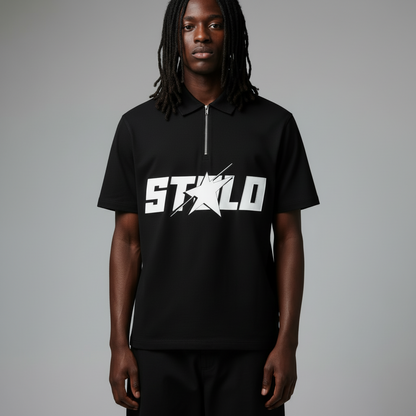 Stolo Clothing Co STARCHILD Quarter-Zip Cotton Polo Tee